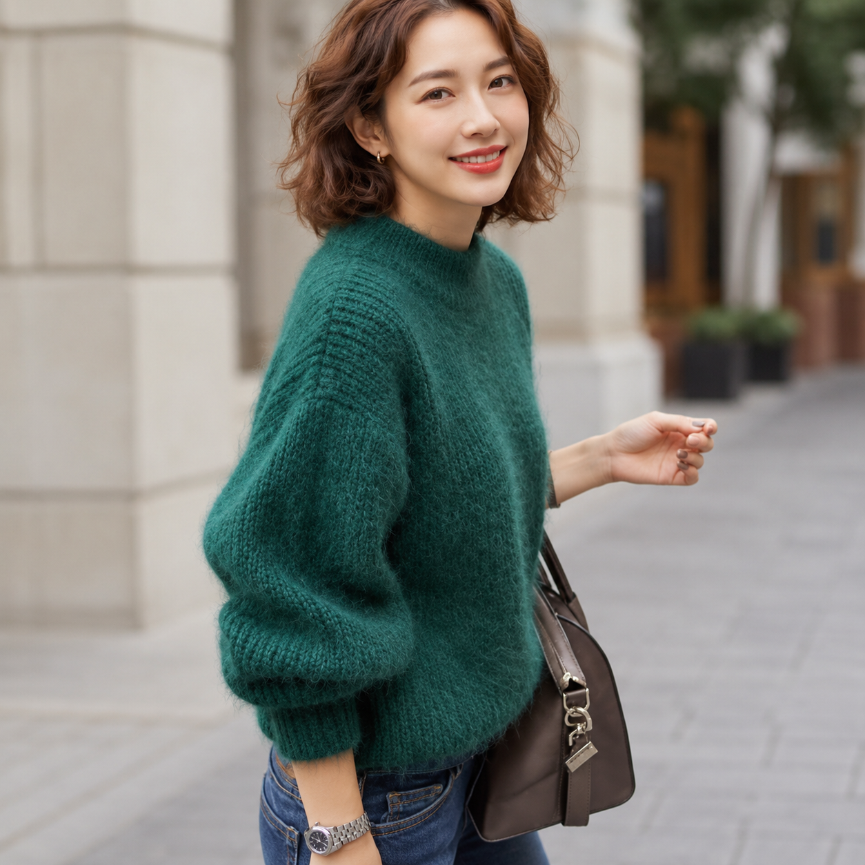 Luxurious Cashmere Sweater for Women with Diamond Knit Texture | Year-Round Comfort in 9 Colors 1