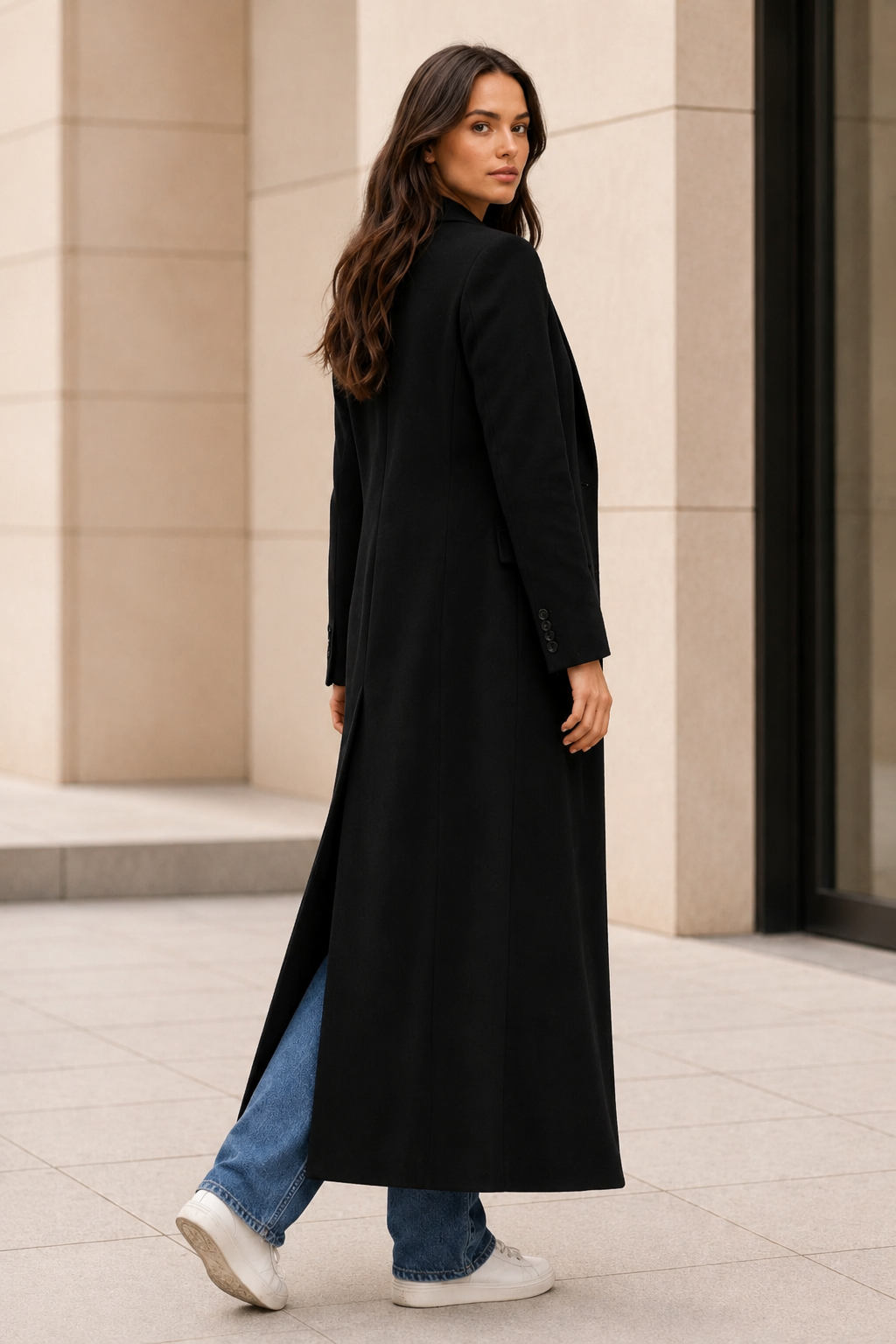 Elegant Long Winter Coat for Women with Tailored Silhouette | Stylish Ladies Long Coat for Timeless Elegance 