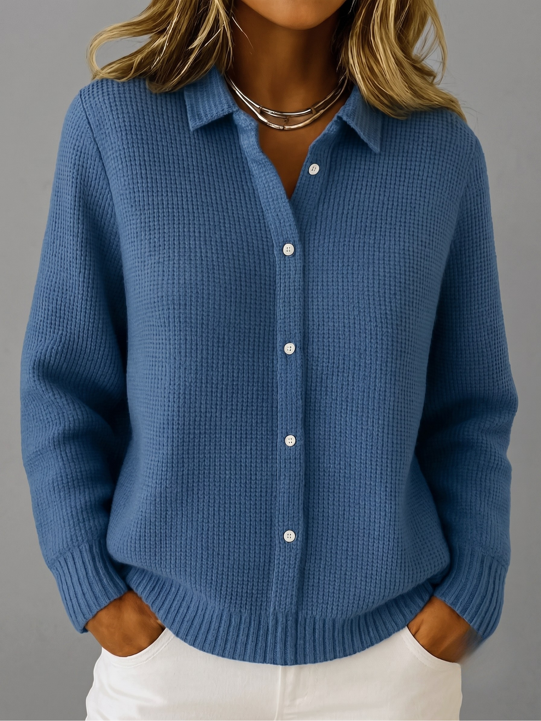 Elegant Long Cardigan Sweater with Button-Front Design | Cozy Layer for Effortless Style 2