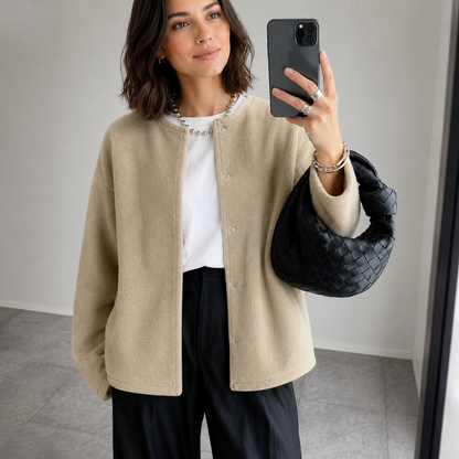 Women's Long Oversized Knit Button-Up Cardigan