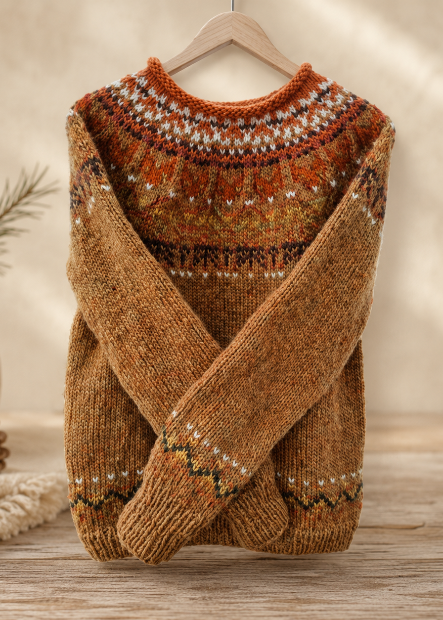 Icelandic Knit Sweater – Vintage Relaxed Fit