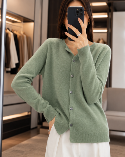 Women's Cashmere Knit Cardigan – Open Front