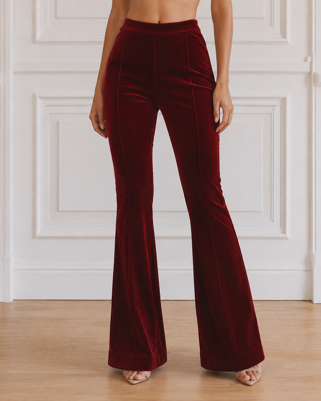 Women's Co-Ord Blazer & Flare Trouser Set with Contrast Lapels