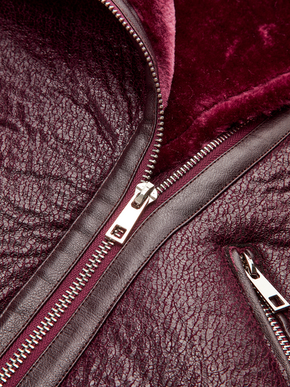 Women's Soft Fleece Jacket – Zipper Closure with Belted Design – Relaxed Fit