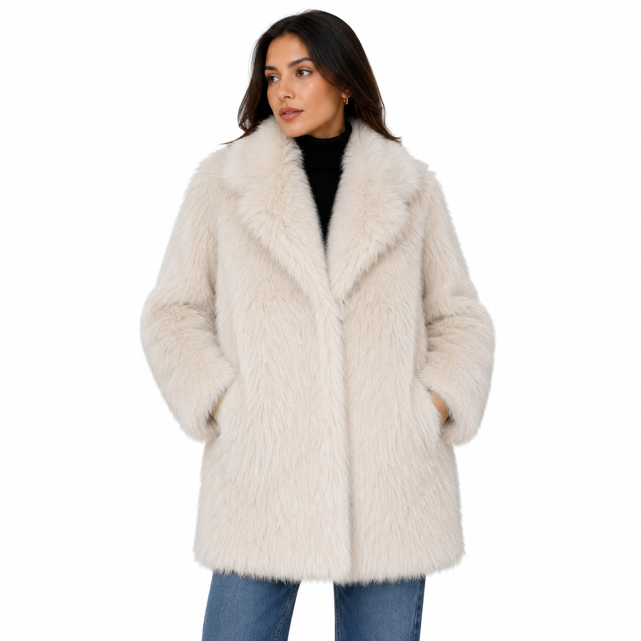Women's Faux Fur Jacket – Elegant Fit for Warmth