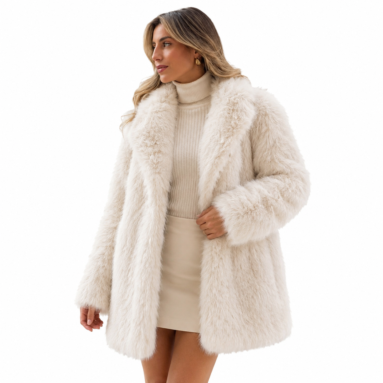Women's Faux Fur Jacket – Elegant Fit for Warmth
