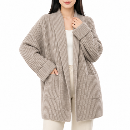 Women's Cashmere Cardigan – Loose Fit V-Neck