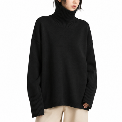 Women's Cashmere Turtleneck Sweater – Classic Design