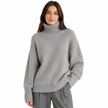 Women's Cashmere Turtleneck Sweater – Classic Design