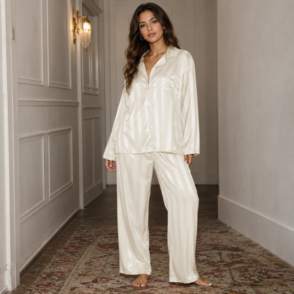Women's Silk Pajama Set – Soft Fabric with Elegant Design