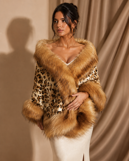 Women's Wool Shawl Wrap – Fluffy Evening Dress Accessory