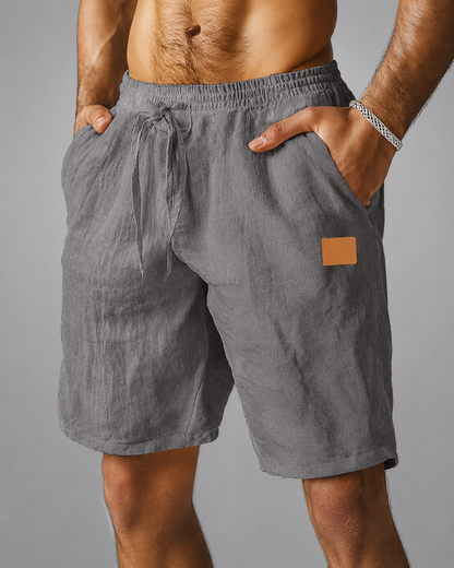 Men's Linen Shorts – Regular Fit with Drawstring Waistband