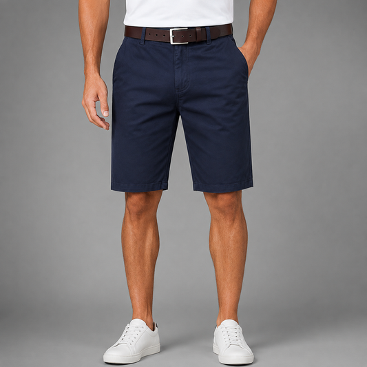 Men's Twill Chino Shorts – Regular Fit with Slight Stretch