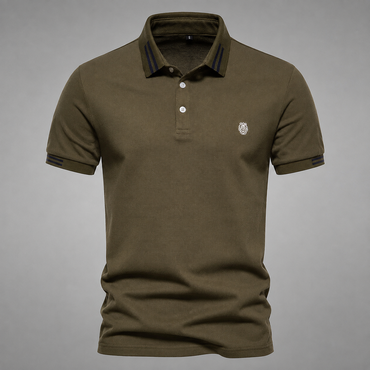 Men's Lightweight Piqué Polo Shirt – Structured Fit with Contrast Collar and Sleeve Trim