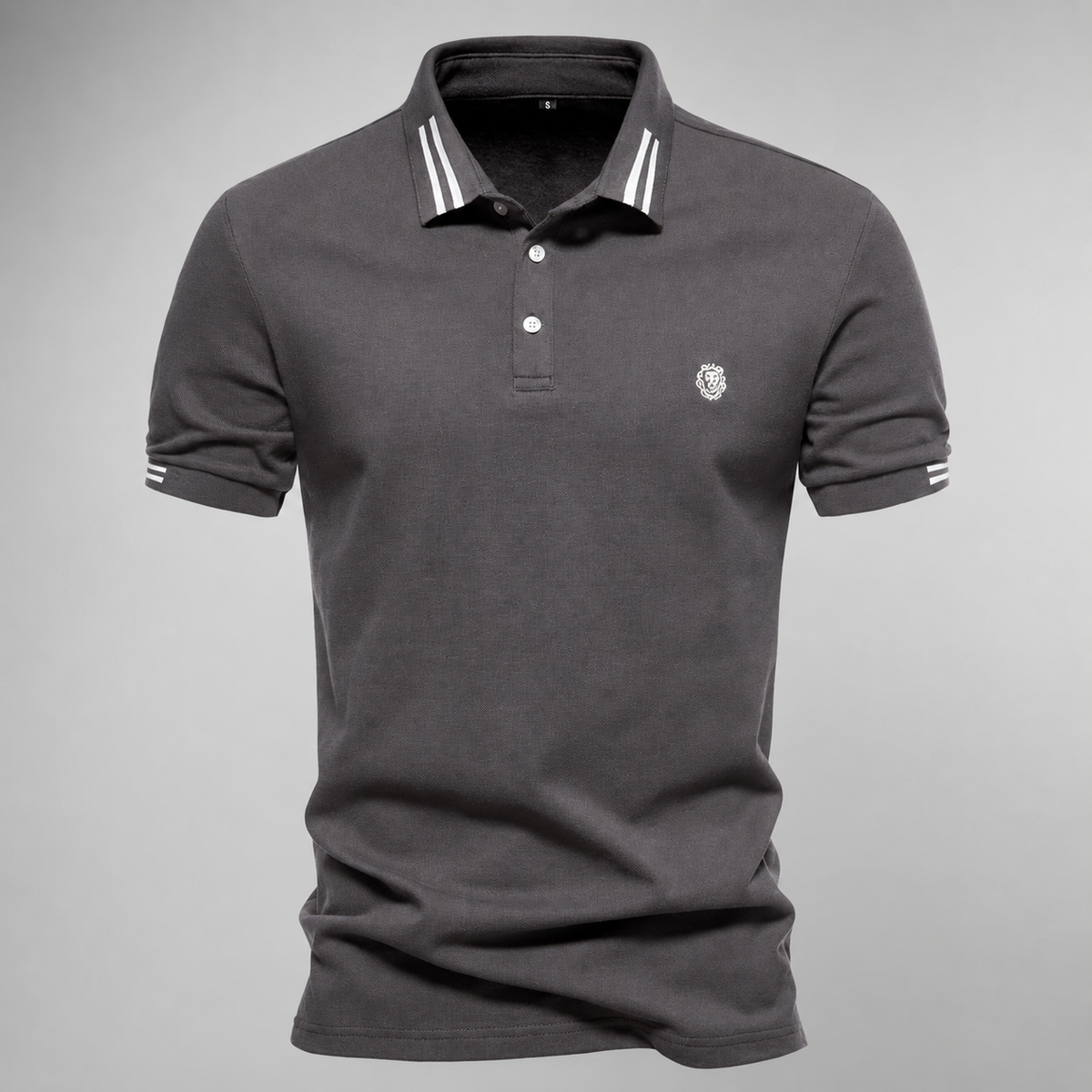 Men's Lightweight Piqué Polo Shirt – Structured Fit with Contrast Collar and Sleeve Trim