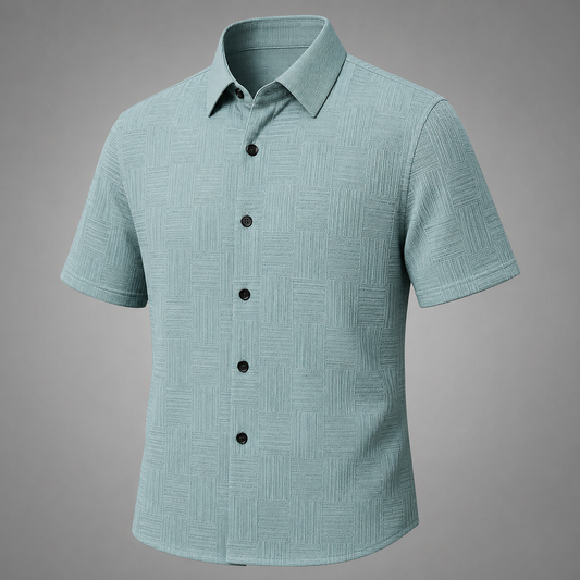 Men's Short Sleeve Polo Shirt – Relaxed Fit – Classic Polo Collar – Breathable Polyester for Warm Weather