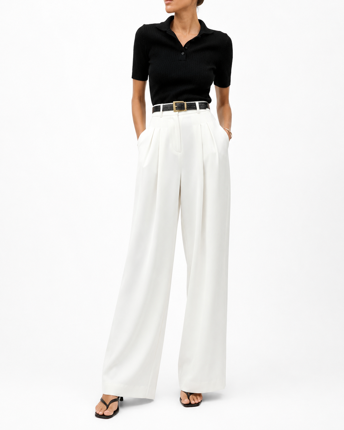 Women's Regular Fit Woven Wide Leg Pants – Solid Design