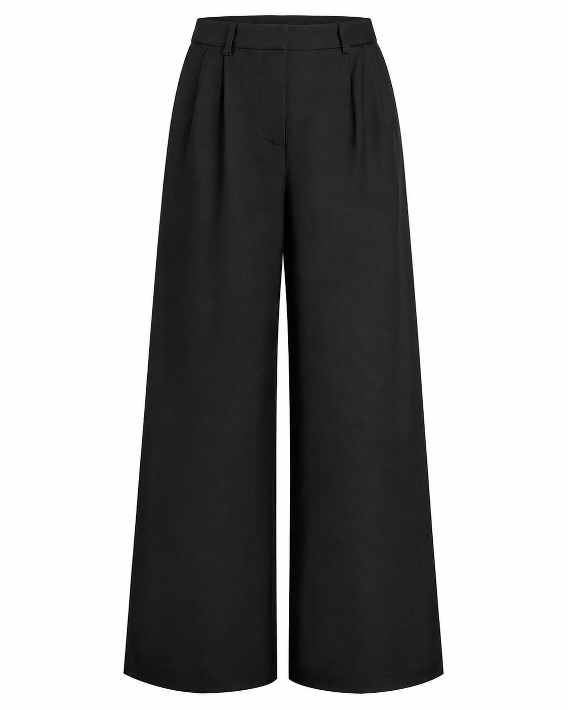 Women's Regular Fit Woven Wide Leg Pants – Solid Design