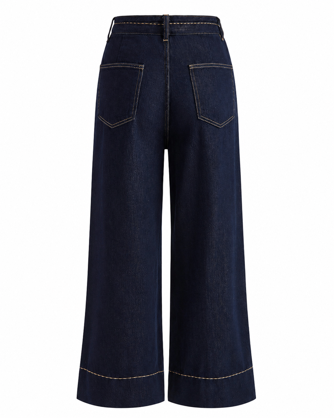 Women's Mid Waist Wide Leg Jeans – Regular Fit, Cotton Blend