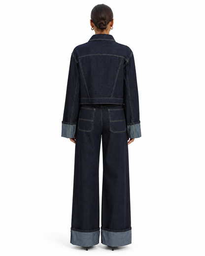 Women's Regular Fit Cotton Denim Jacket – Cuffed Sleeve