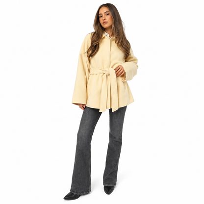 Women's Soft Pocket Jacket – Loose Lapel Design with Long Sleeves – Autumn Outerwear