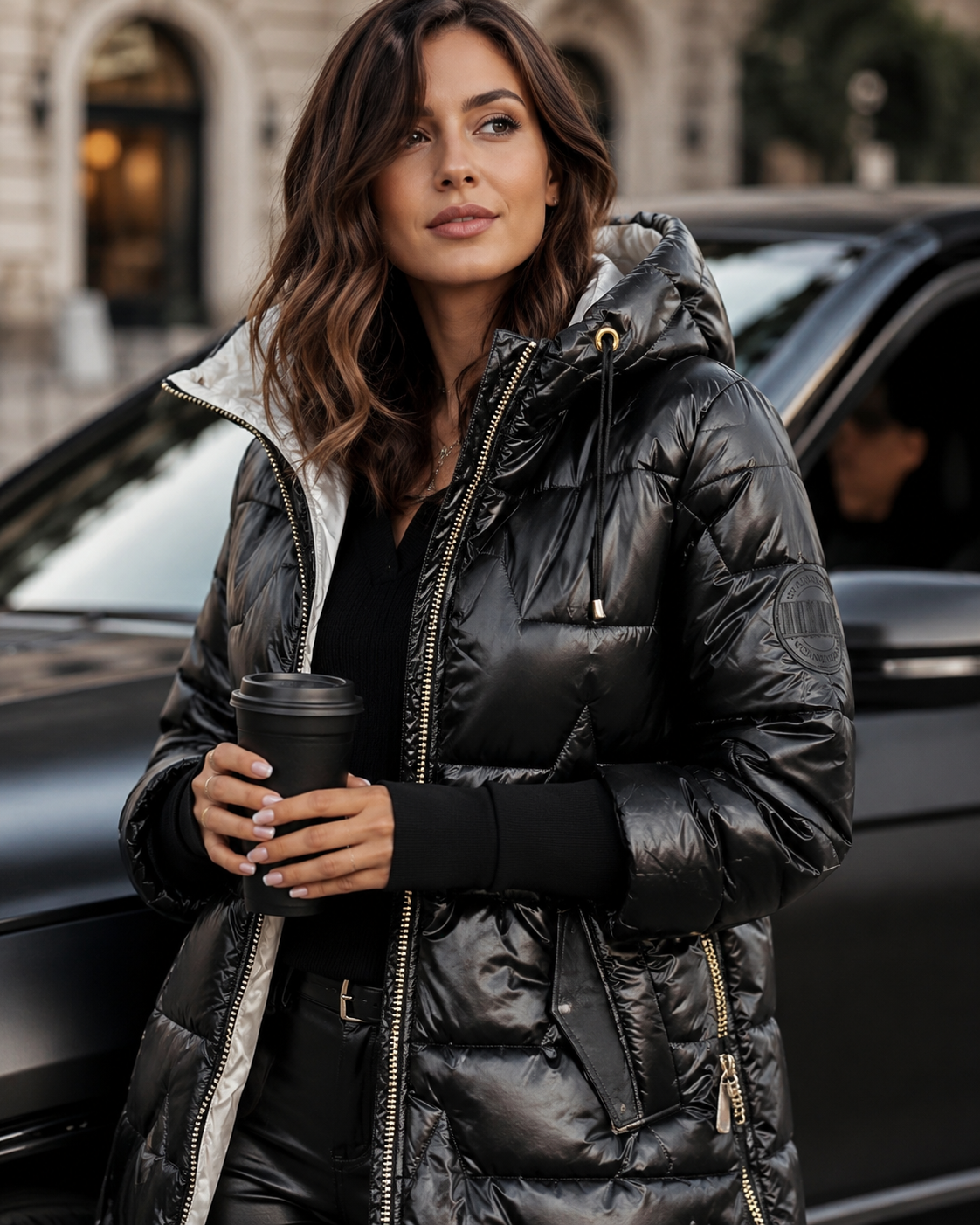 Women's Cotton Autumn/Winter Coat – Elegant and Versatile Design