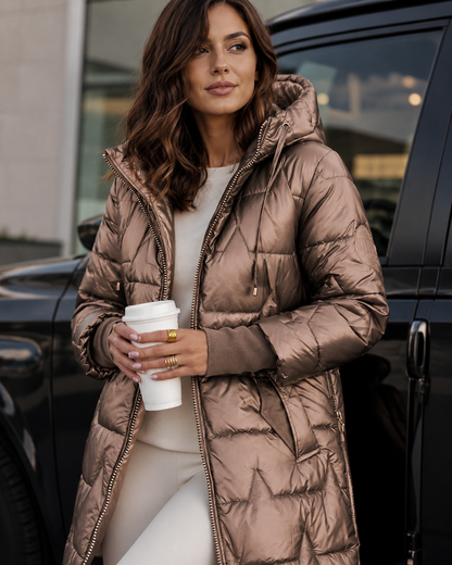 Women's Cotton Autumn/Winter Coat – Elegant and Versatile Design