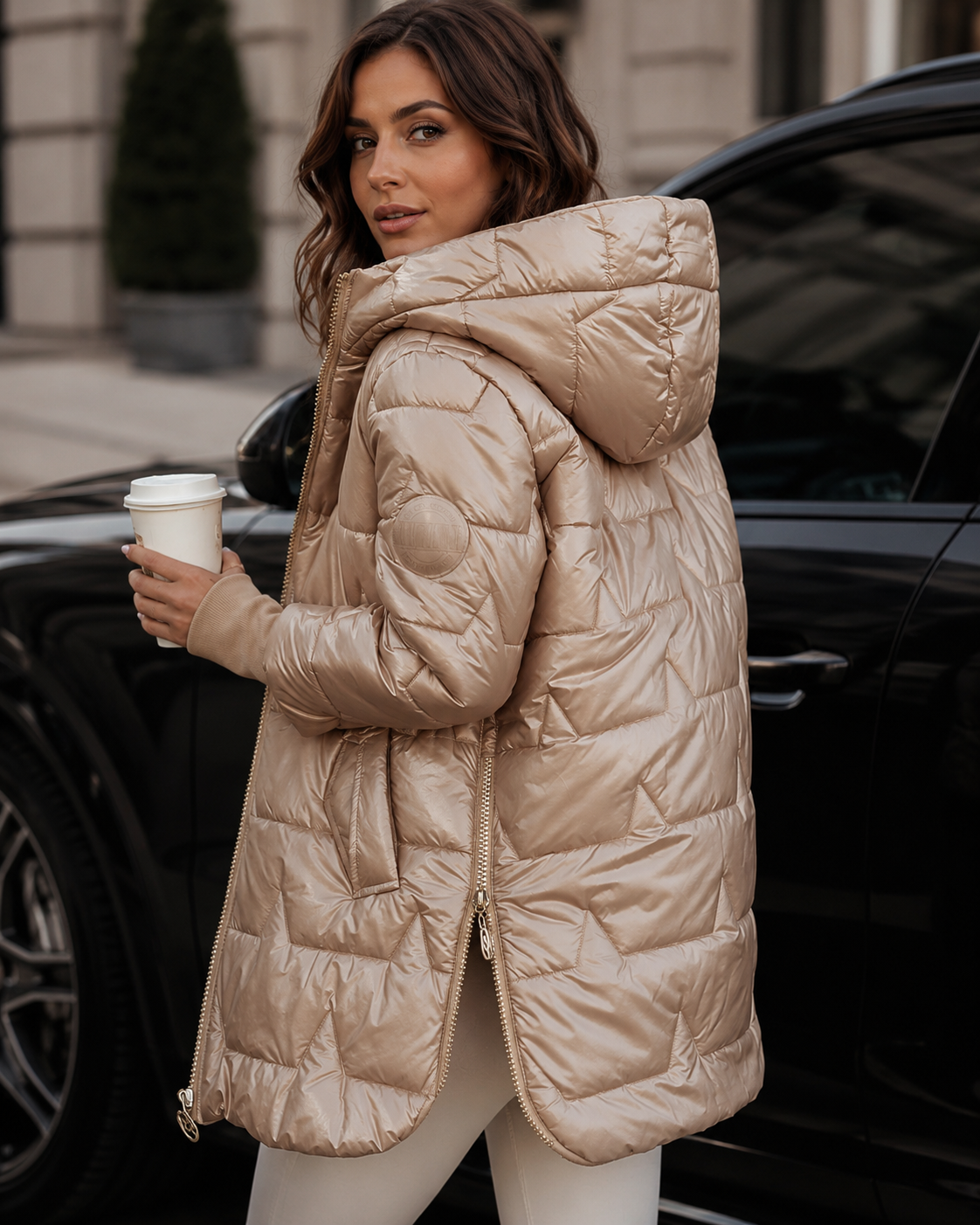 Women's Cotton Autumn/Winter Coat – Elegant and Versatile Design