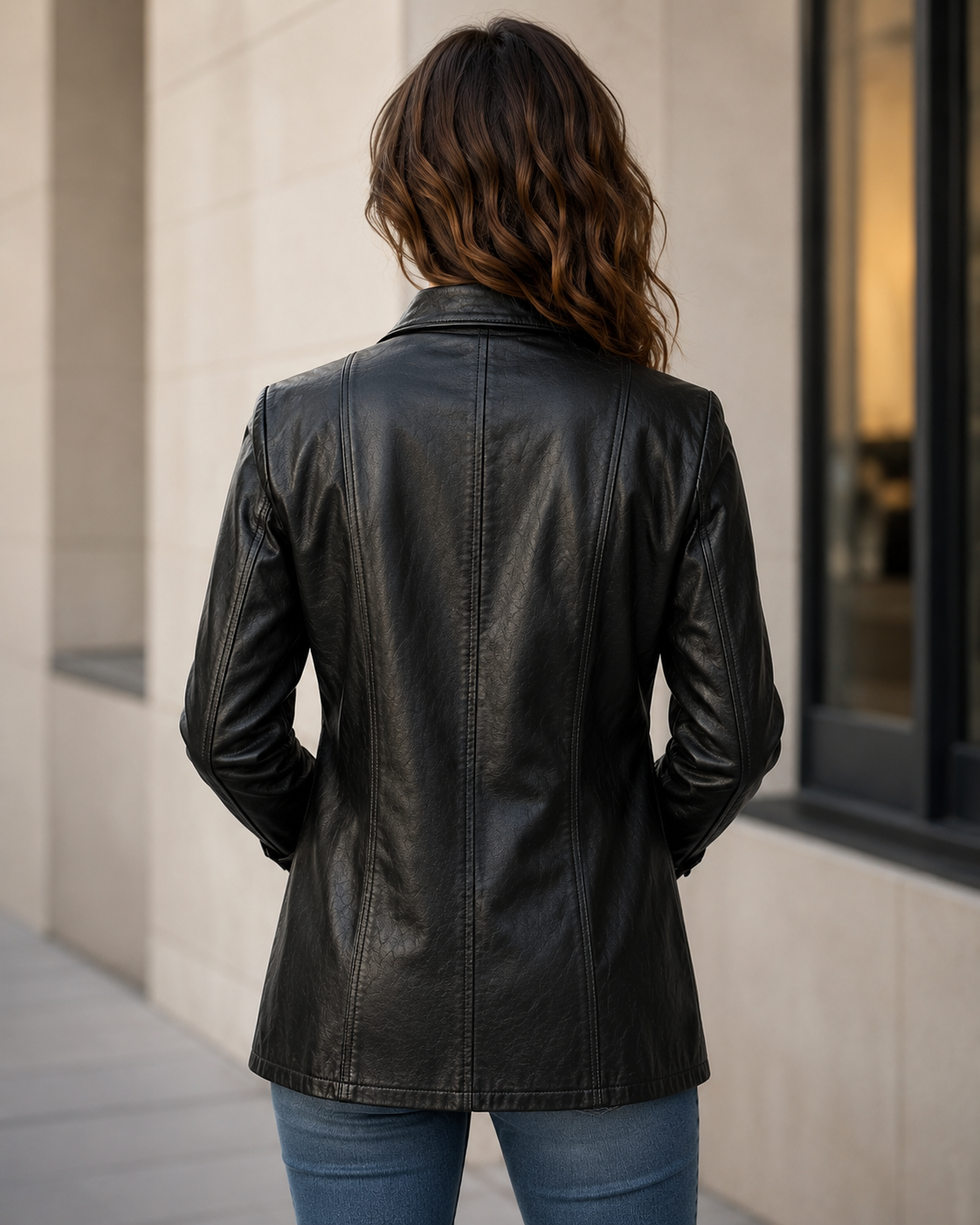Women's Casual Button-Down Jacket – Tailored Fit