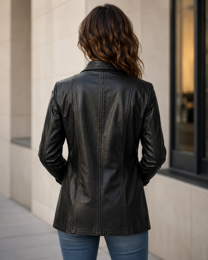 Women's Casual Button-Down Jacket – Tailored Fit