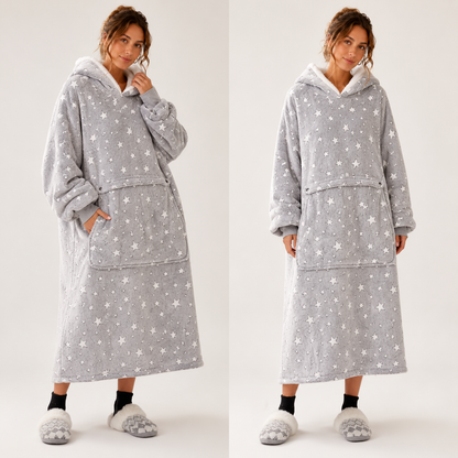 Women's Oversized Fleece Hoodie – Extra Large Hood with Deep Pockets