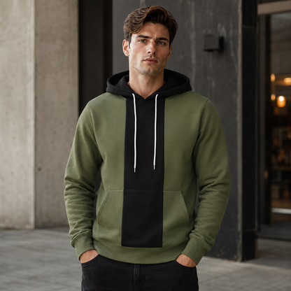 Men's Relaxed Fit Hoodie – Functional Drawstring Hood