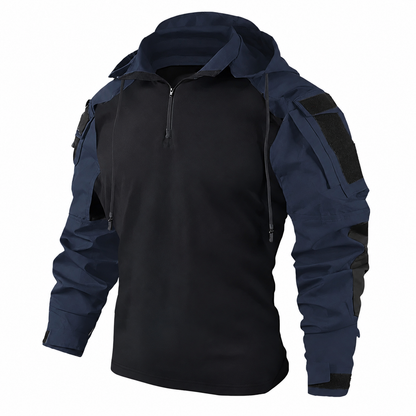 Men's Tactical Fleece Jacket – Weather Resistant with Adjustable Hood