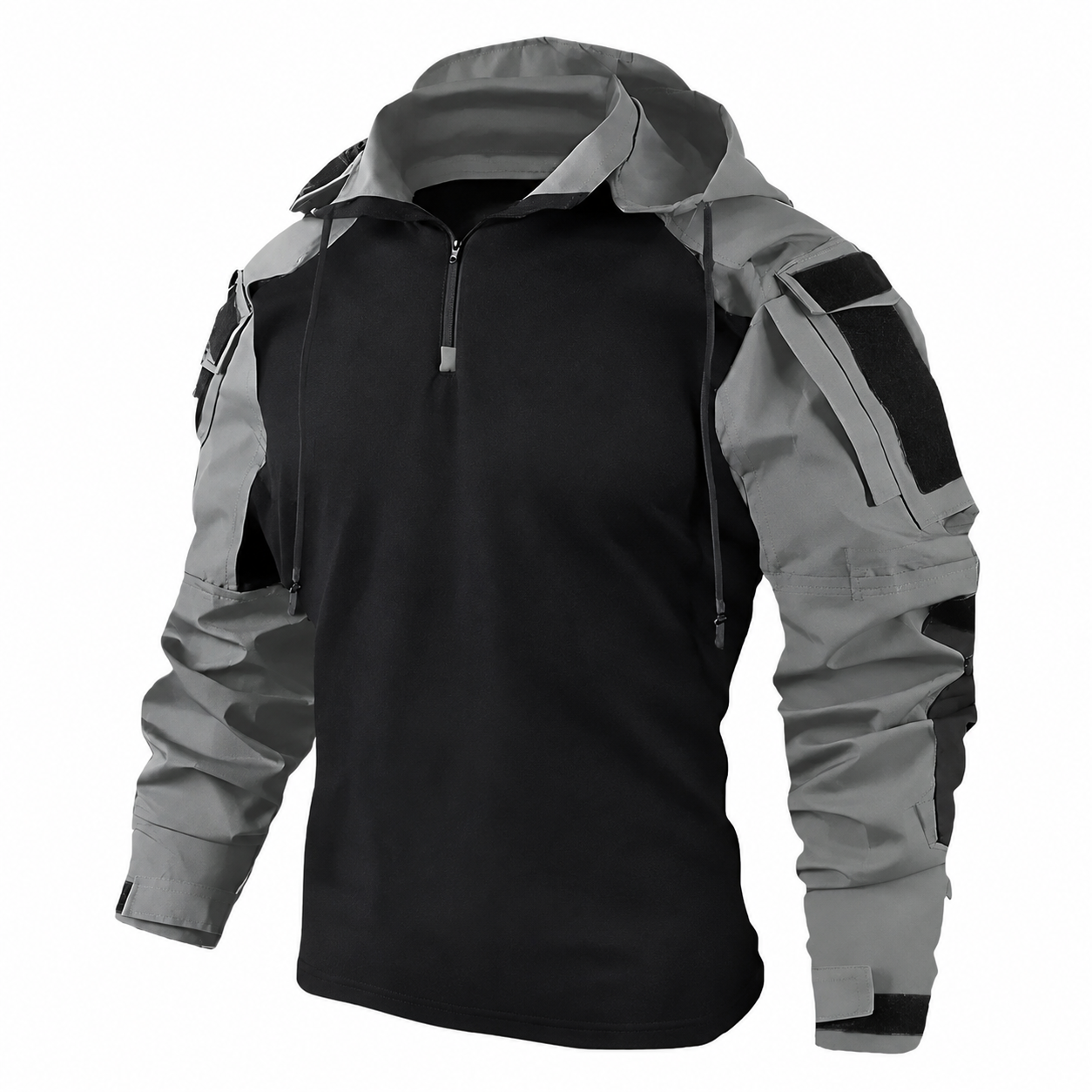 Men's Tactical Fleece Jacket – Weather Resistant with Adjustable Hood