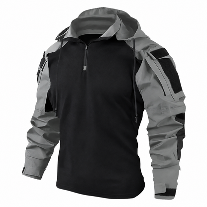 Men's Tactical Fleece Jacket – Weather Resistant with Adjustable Hood