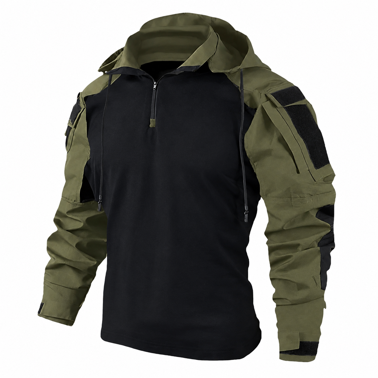 Men's Tactical Fleece Jacket – Weather Resistant with Adjustable Hood