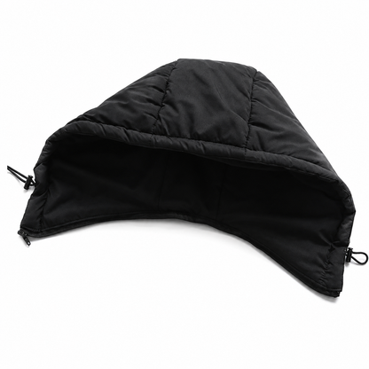 Men's Lightweight Polyester Puffer Jacket – Removable Drawstring Hood with Eco-Friendly Insulation