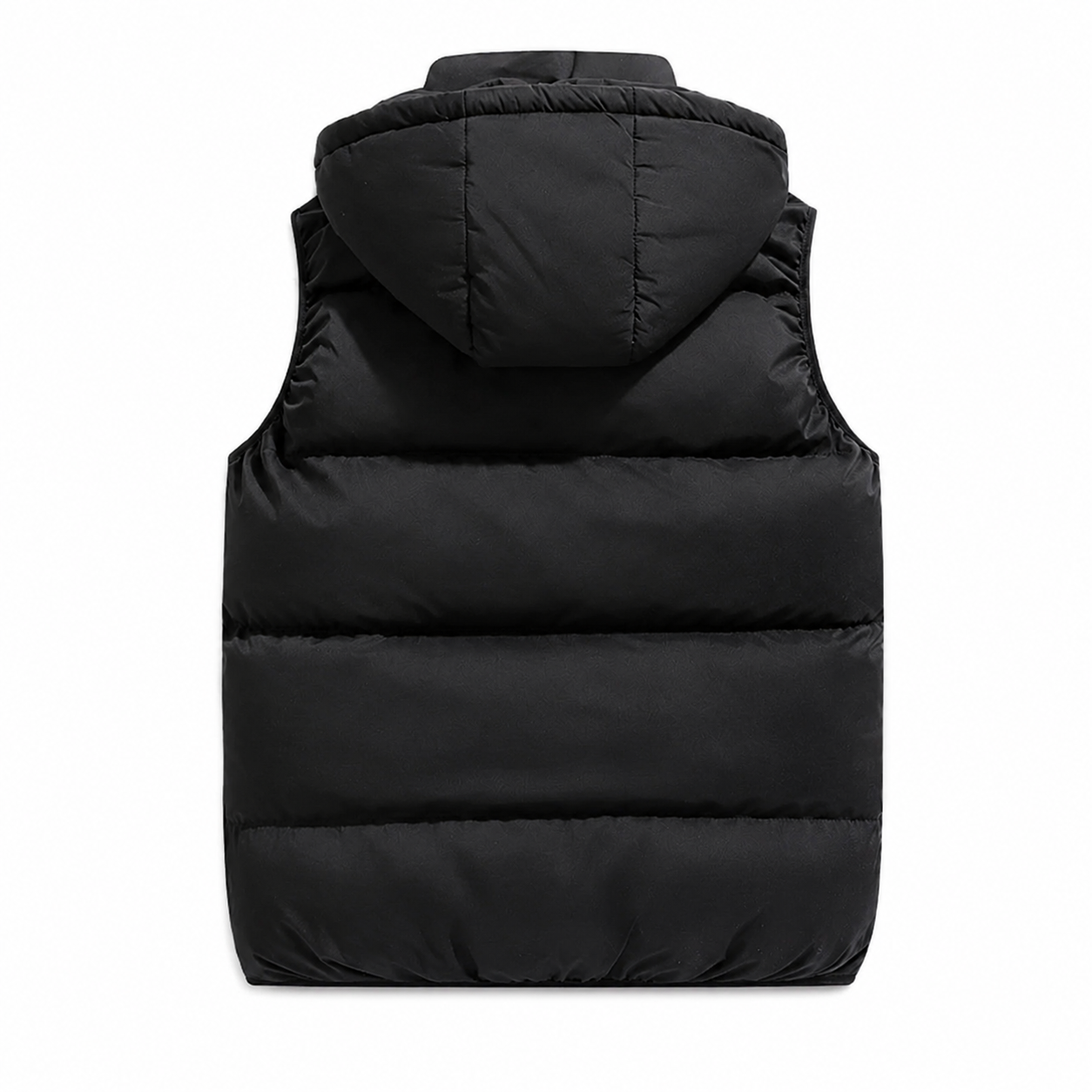 Men's Lightweight Polyester Puffer Jacket – Removable Drawstring Hood with Eco-Friendly Insulation
