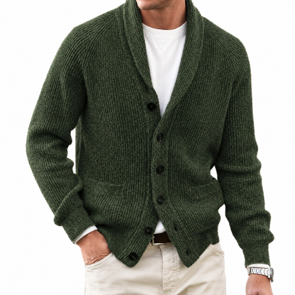 Men's Wool Blend V-Neck Knitted Vest – Button Closure, Regular Fit
