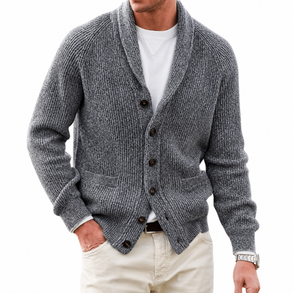 Men's Wool Blend V-Neck Knitted Vest – Button Closure, Regular Fit