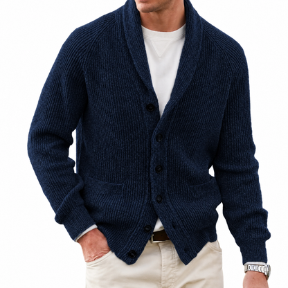 Men's Wool Blend V-Neck Knitted Vest – Button Closure, Regular Fit