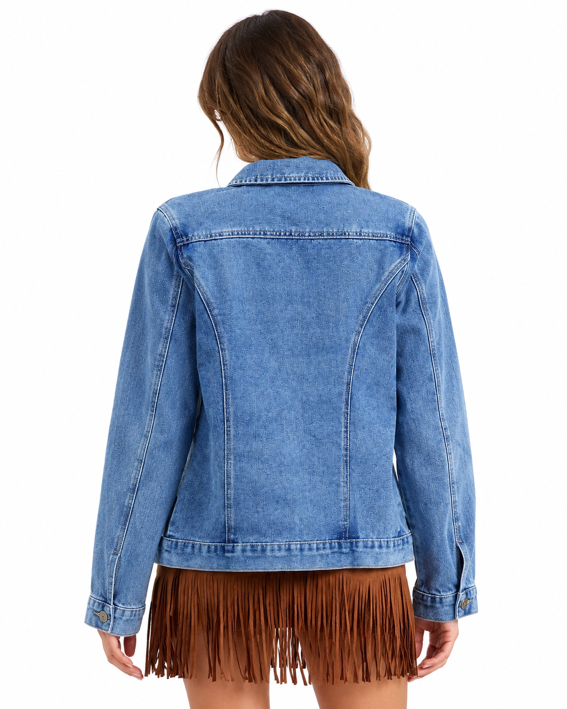 Women's Denim Cotton Blend Sleeveless Vest – Slim Relaxed Fit