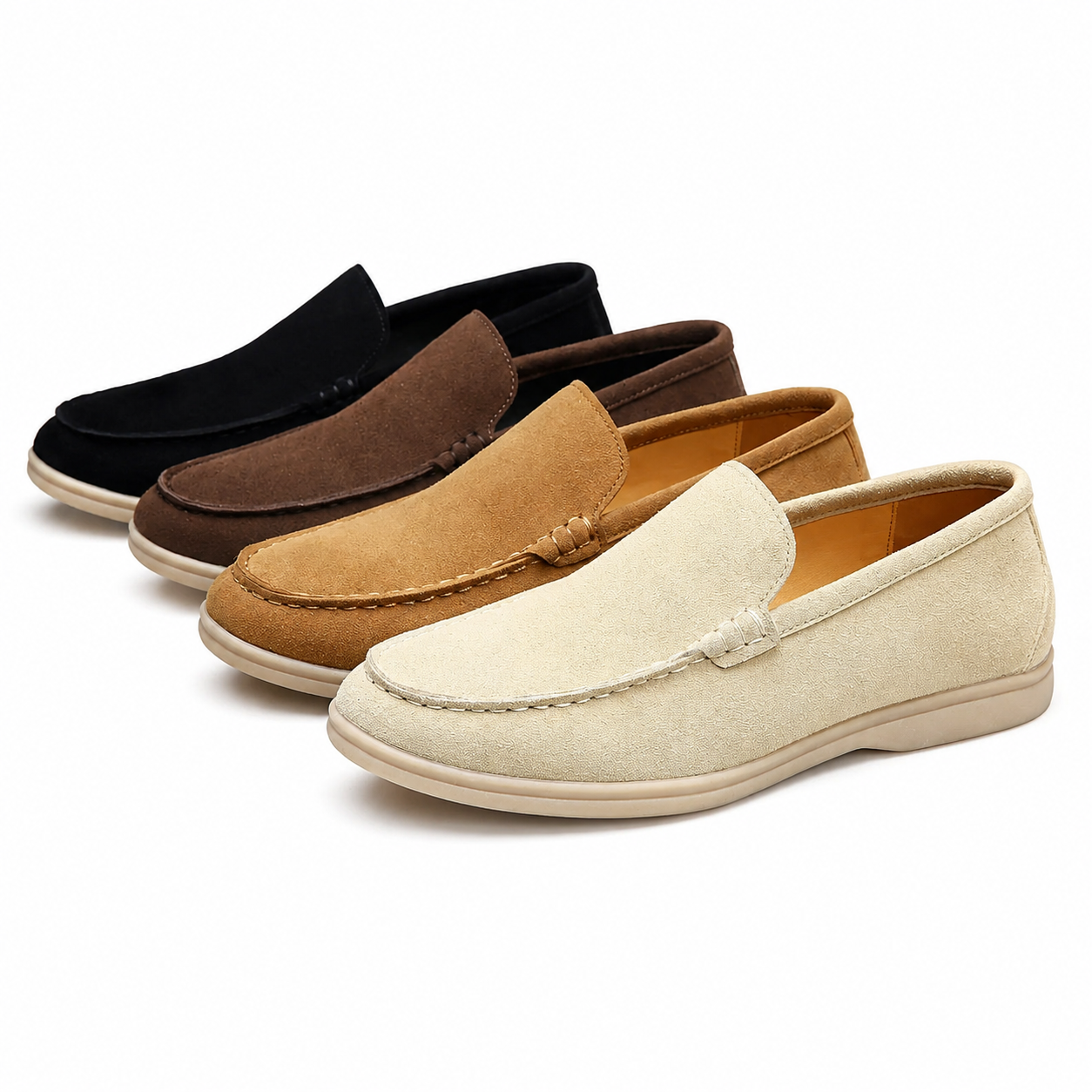 Men's Cow Suede Loafers – Business Casual Design