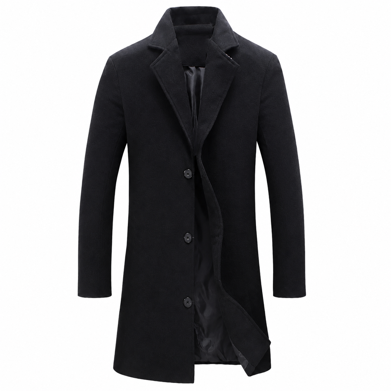 Men's Wool Coat – Classic Cut with Water-Resistant Properties