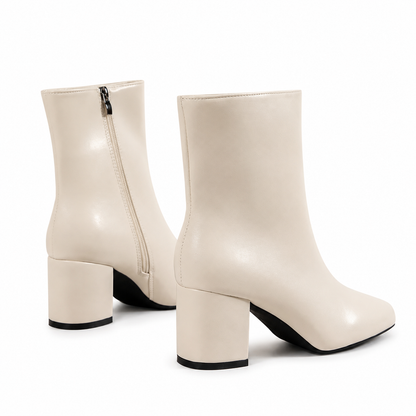 Women's Black Ankle Boots – Pointed Toe with Side Zipper Closure
