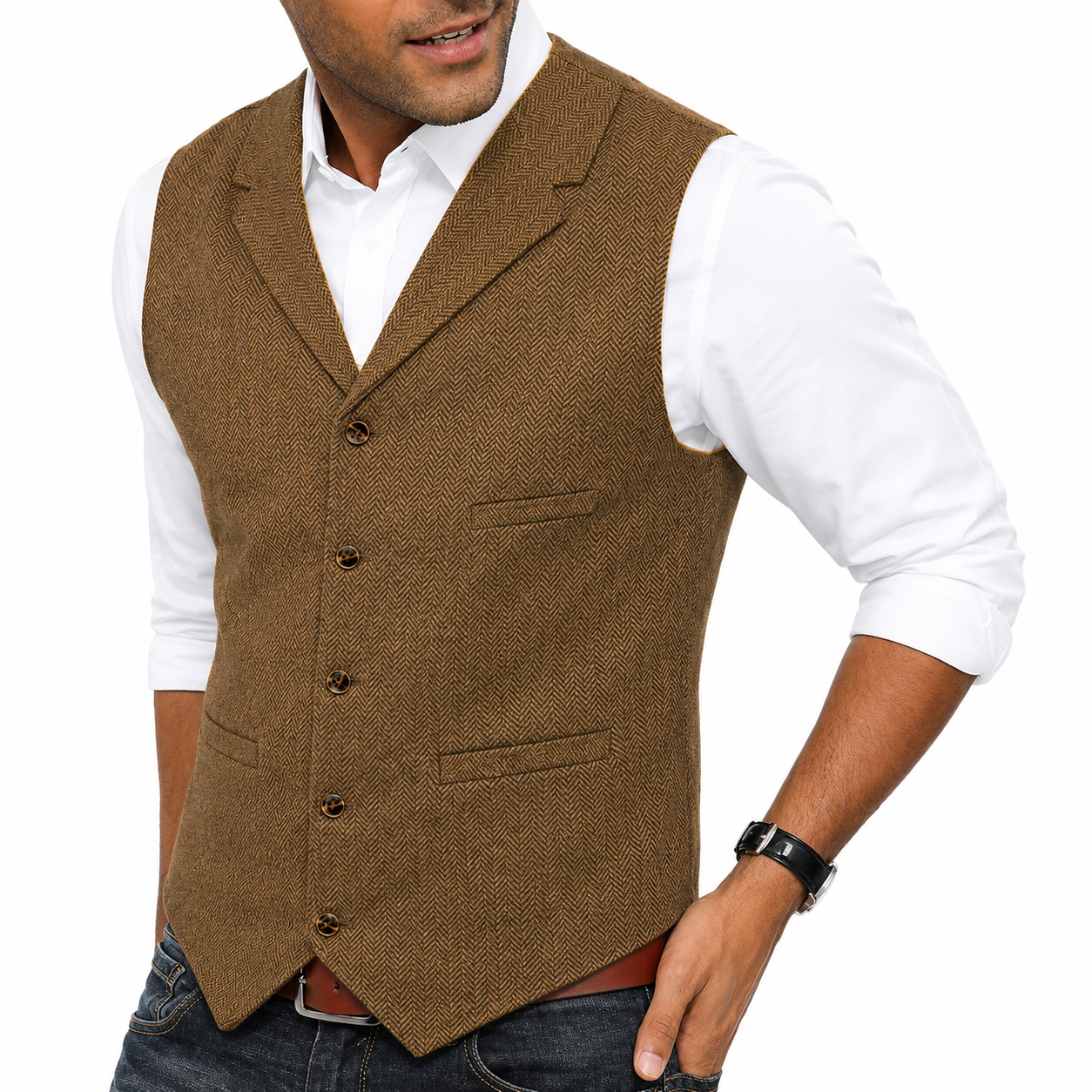 Men's Wool Blend Vest – Tailored Design