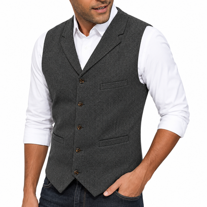 Men's Wool Blend Vest – Tailored Design