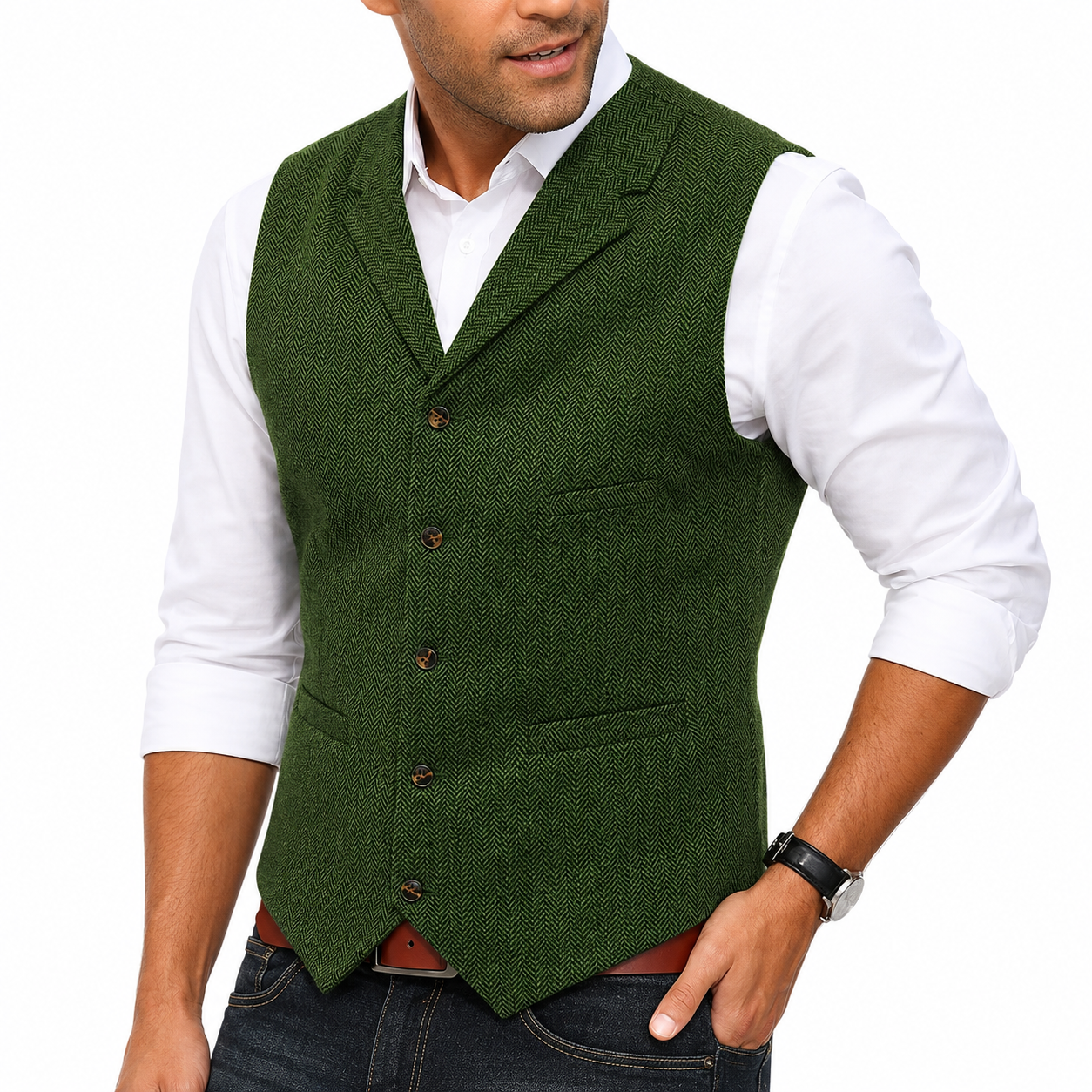 Men's Wool Blend Vest – Tailored Design