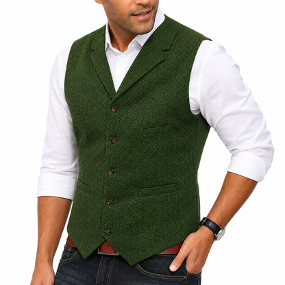 Men's Wool Blend Vest – Tailored Design