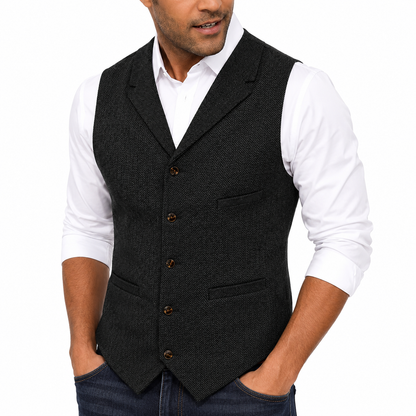Men's Wool Blend Vest – Tailored Design
